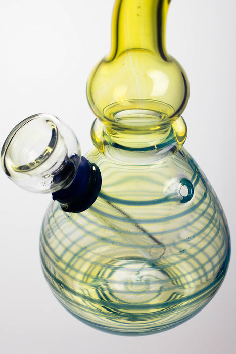 6" changing color glass water bong- - One Wholesale