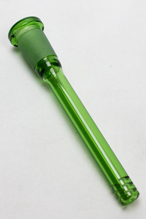 Color-Glass open ended 6 slits downstem-Green - One Wholesale
