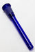 Color-Glass open ended 6 slits downstem-Blue - One Wholesale