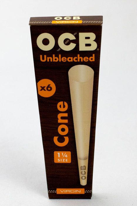 OCB Pre-rolled Cone - Virgin Unbleached Rolling Paper - 1 1/4- - One Wholesale