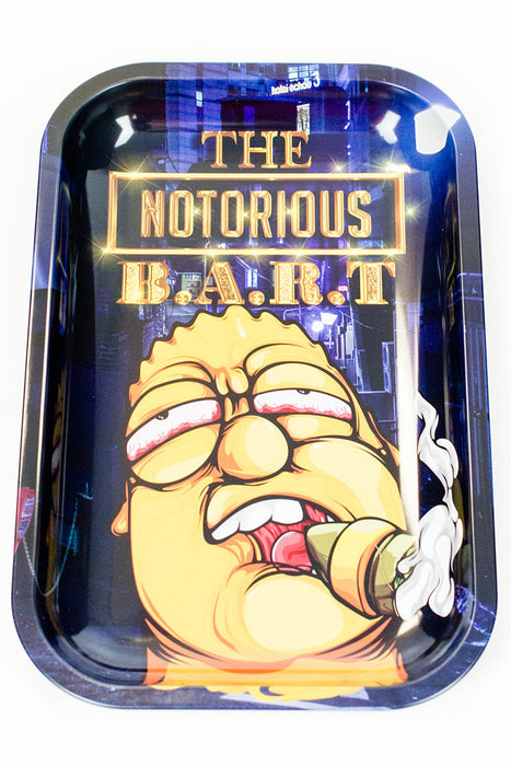 Smoke Arsenal Medium Rolling Tray-New-Notorious Bart - One Wholesale