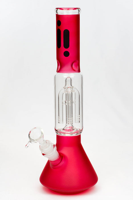 12" infyniti frost glass 4-arm beaker Bong-Red - One Wholesale