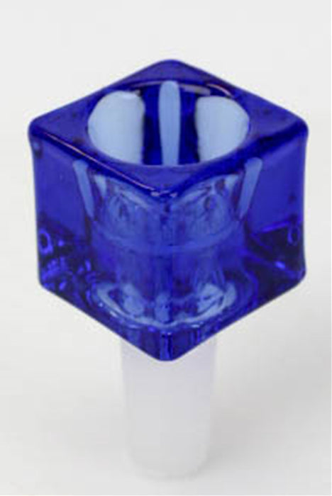 Glass Cube large bowl-Blue - One Wholesale