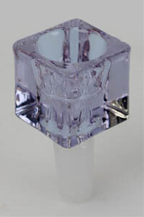 Glass Cube large bowl-Purple - One Wholesale