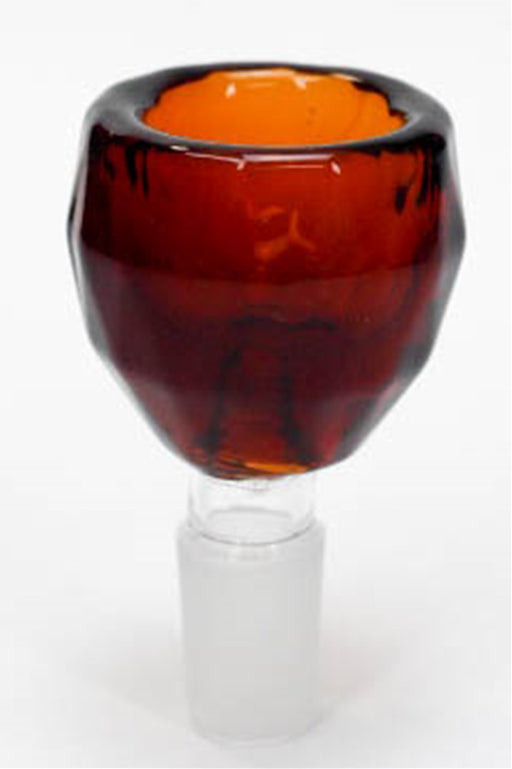 Diamond cutting shape glass large bowl Bowl · Popper ONE Amber 14 mm female joint