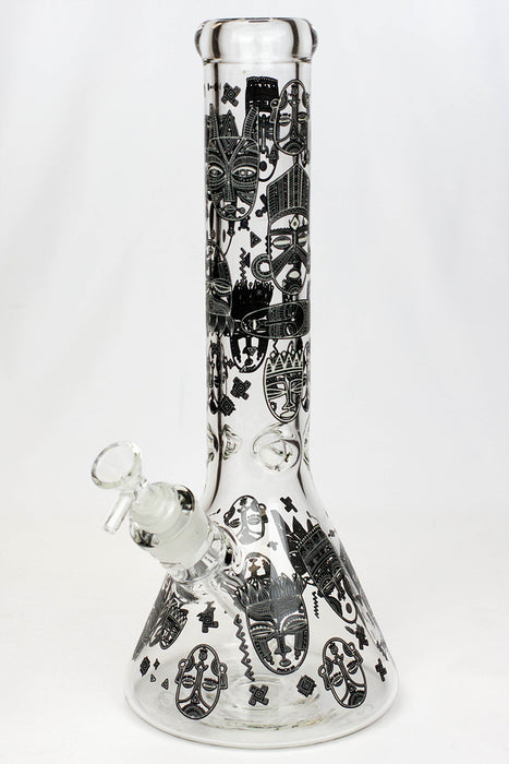 14" Glow in the dark 7 mm glass water bong-New-D - One Wholesale