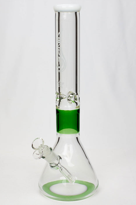 16" Genie 9 mm color combination glass water bong-D - One Wholesale