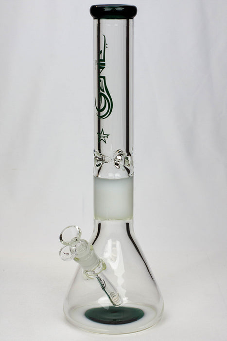 16" Genie 9 mm color combination glass water bong-E - One Wholesale