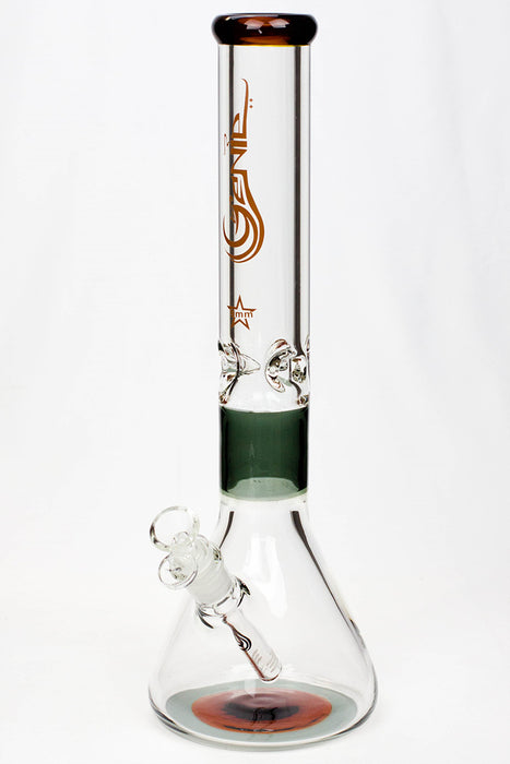 16" Genie 9 mm color combination glass water bong-F - One Wholesale