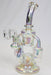 9" Genie metallic dual waterwheel recycled  rig-Silver - One Wholesale