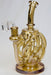 9" Genie metallic twelve tube and inline diffused recylcer-Gold - One Wholesale