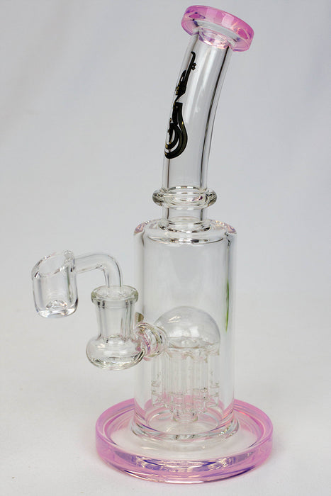 9" Genie 8-tree arms diffuser rig-Pink - One Wholesale