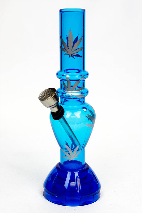 7" acrylic water pipe with grinder-Blue - One Wholesale