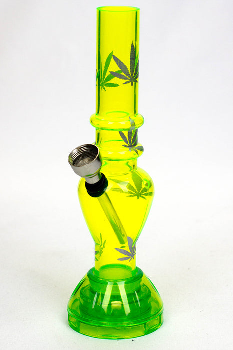 7" acrylic water pipe with grinder-Green - One Wholesale