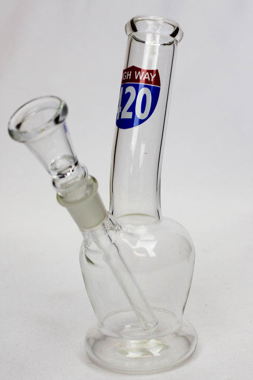 7" glass water bong M1041 Glass Bong ONE 420 HWY