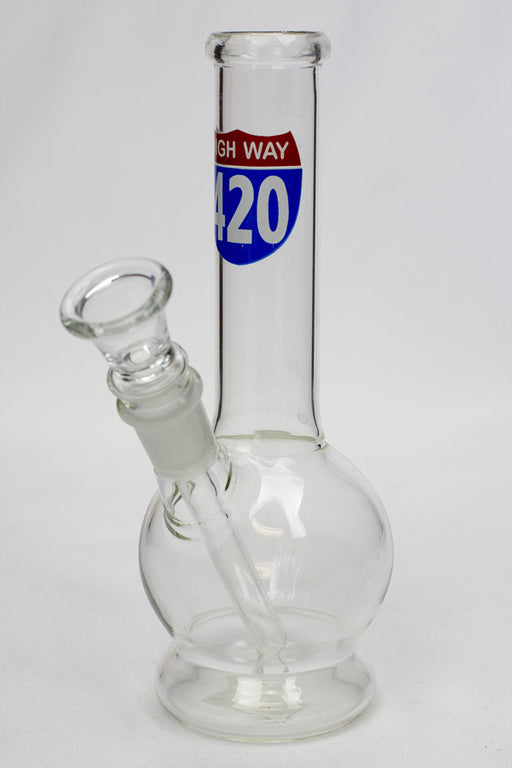 7" glass water bong M1042 Glass Bong ONE 420 HWY