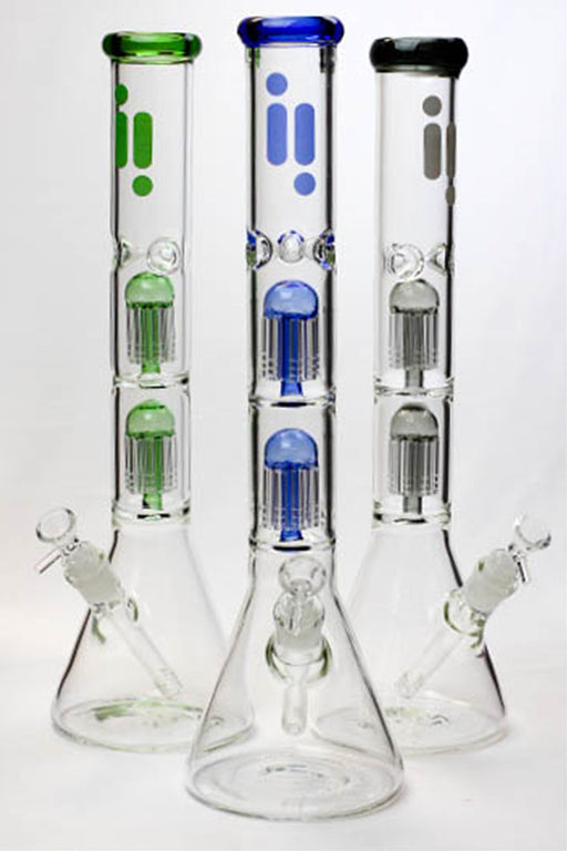 17.5" Infyniti Dual 8 tree arms glass water bong Glass Bong ONE