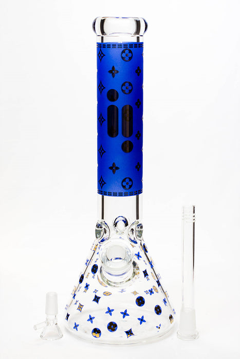 14" Infyniti pattern 7 mm glass water bong Glass Bong ONE
