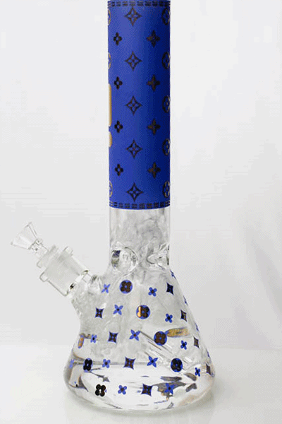 14" Infyniti pattern 7 mm glass water bong Glass Bong ONE