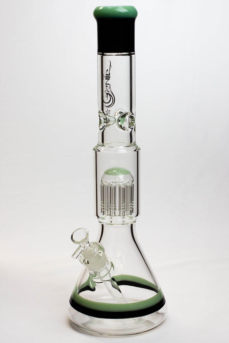 17" Genie 10-Arms percolator glass water bongs-E-Jade - One Wholesale