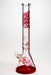18" Tree of Life 7mm classic beaker glass bong-Red - One Wholesale