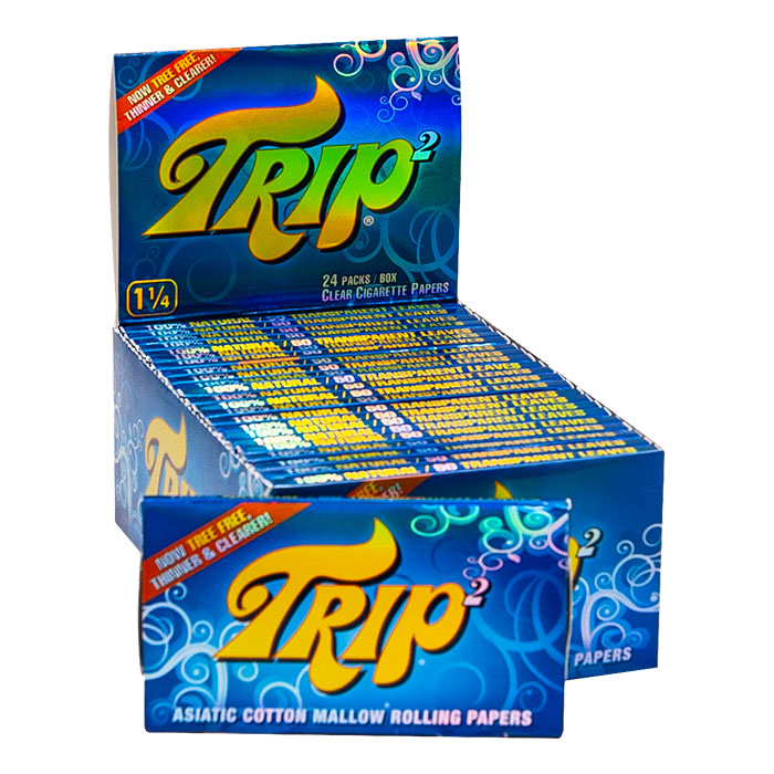 Trip®2 Clear cigarette papers 1 1/4 - 24 packs 1 - 1/4" Size ONE