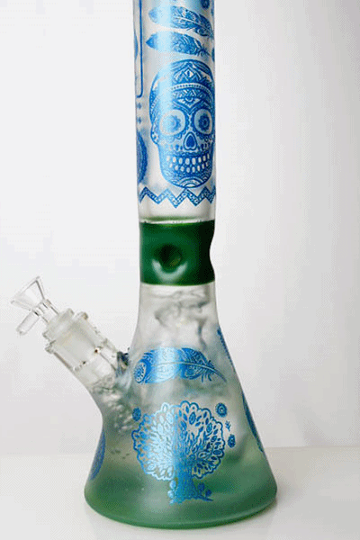 16 in. Genie 7 mm frosted glass water bong Glass Bong ONE