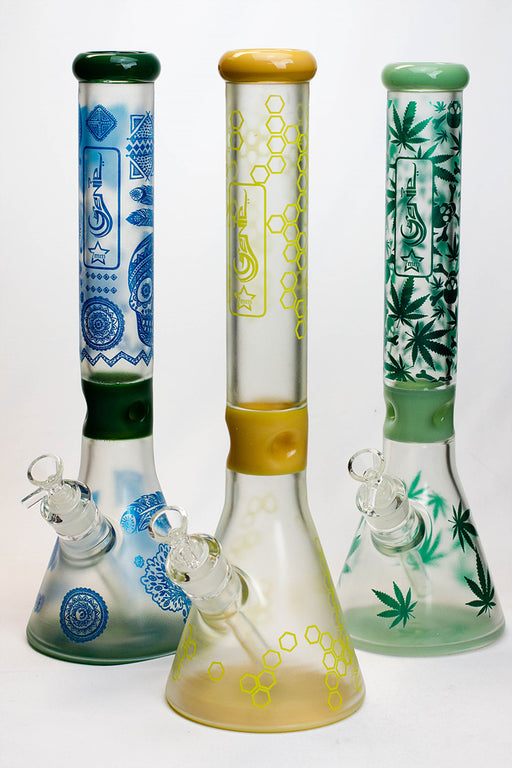 16 in. Genie 7 mm frosted glass water bong Glass Bong ONE