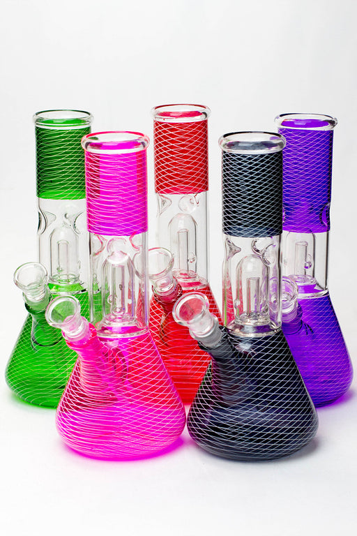 8" single dome beaker glass water bong ONE