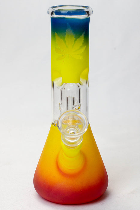 8" dome percolator beaker water bong-Leaf- - One Wholesale