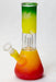 8" dome percolator beaker water bong-Leaf-Rasta - One Wholesale
