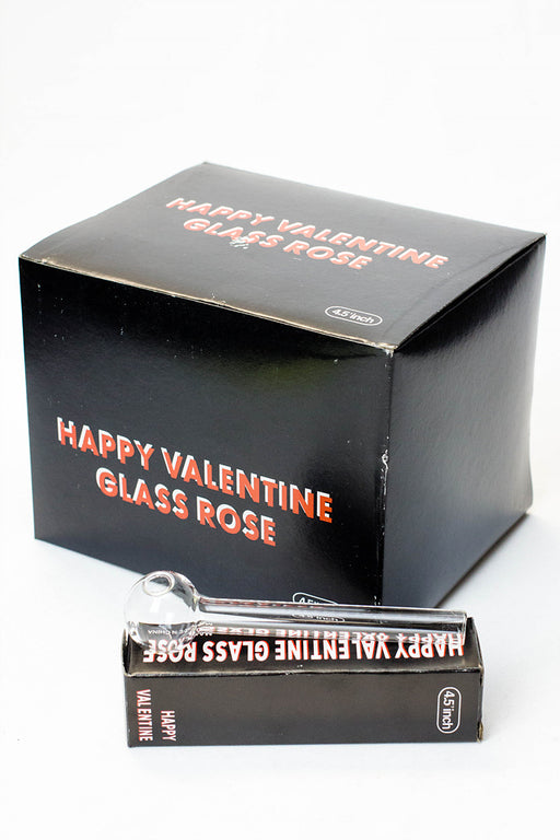 Happy valentine glass Oil burner pipe Glass Hand Pipe ONE
