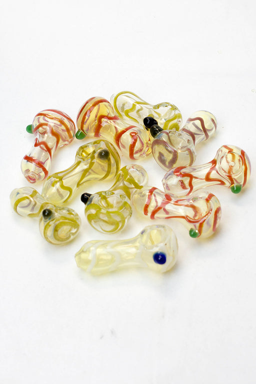 2.5" soft glass 6944 hand pipe - Pack of 10 Glass Hand Pipe ONE
