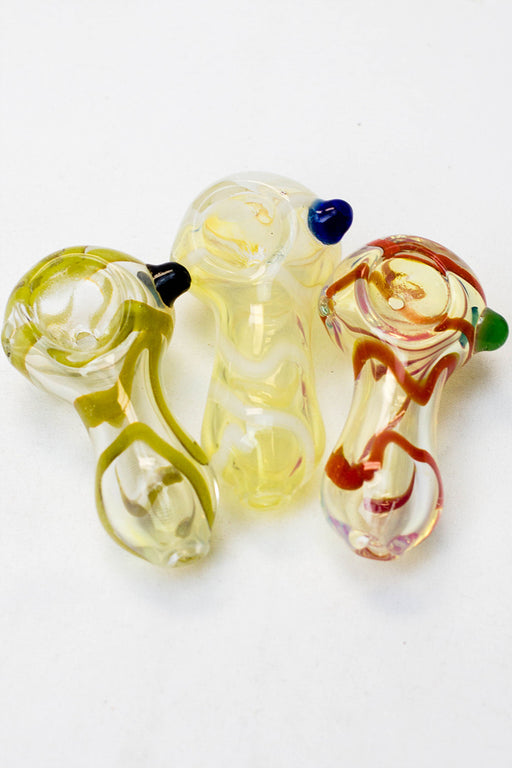 2.5" soft glass 6944 hand pipe - Pack of 10 Glass Hand Pipe ONE