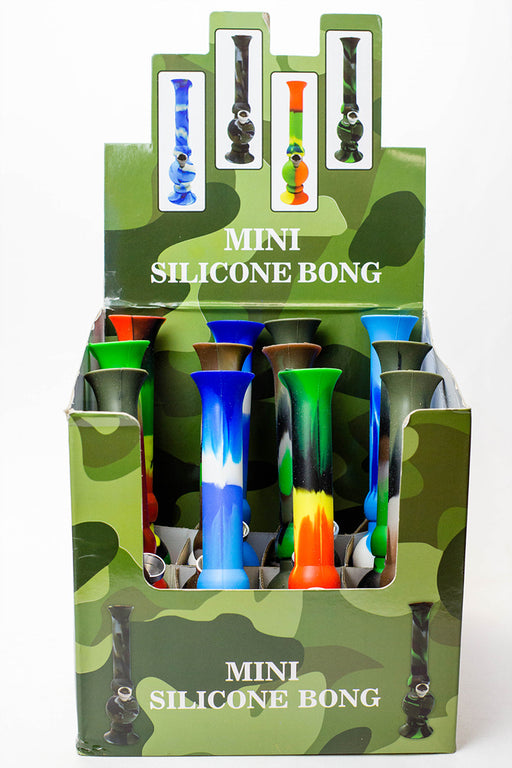 7.5" Detachable silicone tube mini bong Box of 12 Resin · Silicone · Plastic Bong ONE