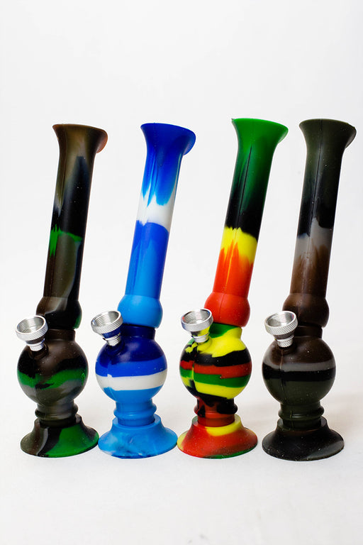7.5" Detachable silicone tube mini bong Box of 12 Resin · Silicone · Plastic Bong ONE