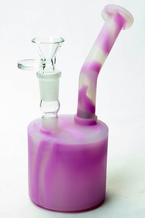 7" Detachable silicone bubbler Silicone Bong ONE Purple