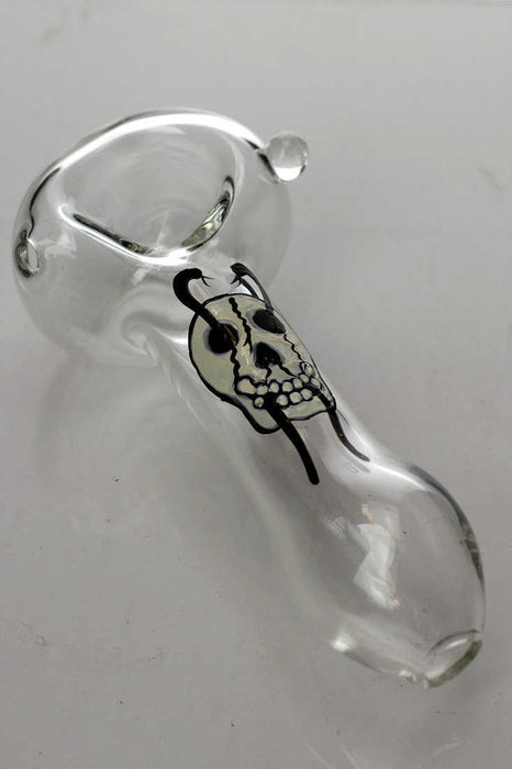 Graphic printed glass hand pipe- - One Wholesale