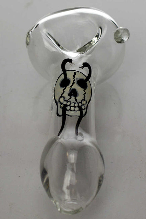 Graphic printed glass hand pipe- - One Wholesale