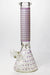 14" Star 7 mm glass water bong-White - One Wholesale