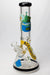 13" Glow in the dark hand painted 7 mm glass water bong-Graphic A - One Wholesale