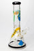 13" Glow in the dark hand painted 7 mm glass water bong- - One Wholesale