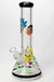 13" Glow in the dark hand painted 7 mm glass water bong-Graphic F - One Wholesale
