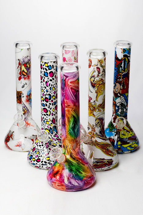 10" Graphic wrap glass water pipe- - One Wholesale