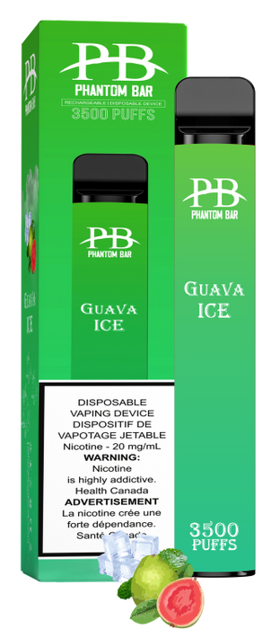 Phantom Bar's 3500 Puff Disposable BOX OF 10 Disposable Vape RK Consulting Inc Guava Ice