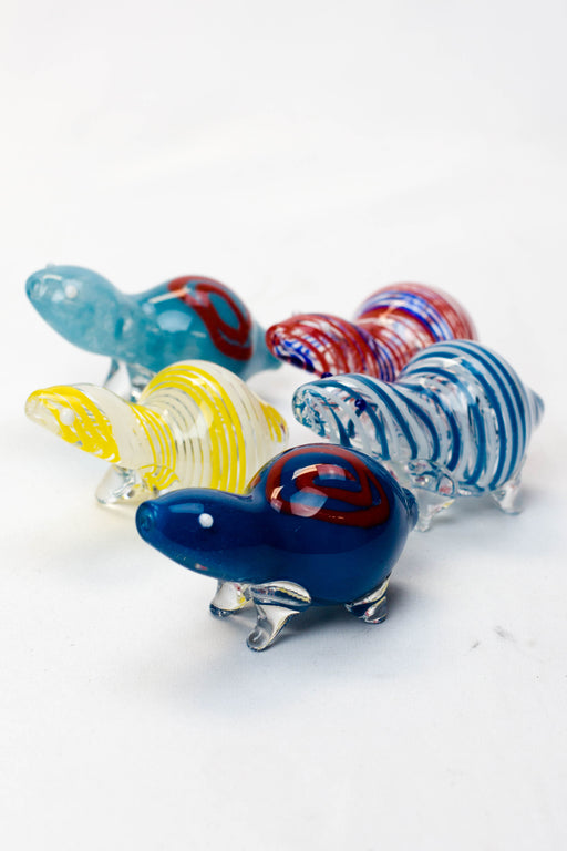 3" Turtle shape glass hand pipe- - One Wholesale