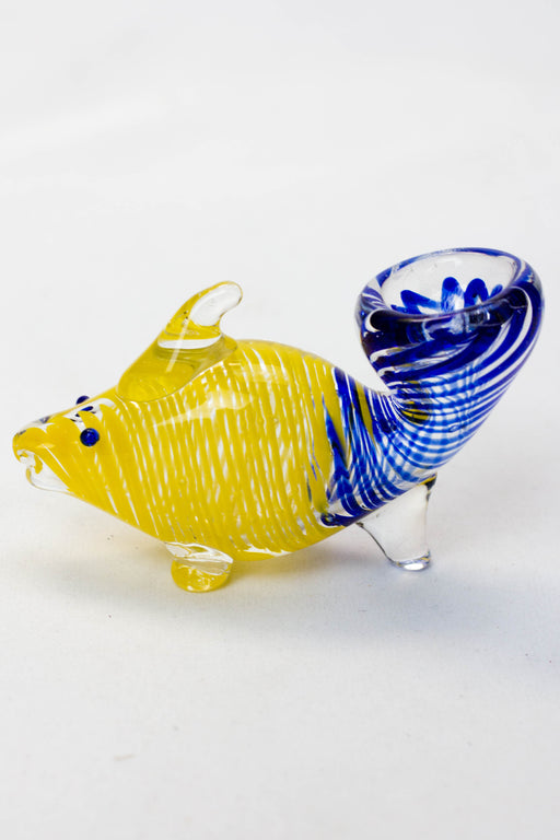 3.5" Goldfish shape glass hand pipe- - One Wholesale