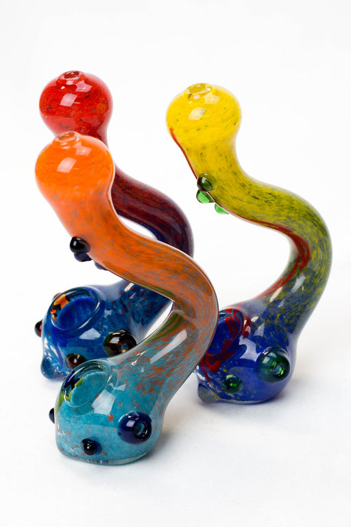 5.5" soft glass Sherlock hand pipe- - One Wholesale