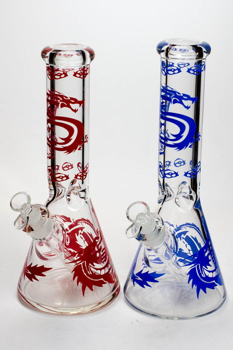 12" Dragon 9 mm thick glass beaker bong- - One Wholesale