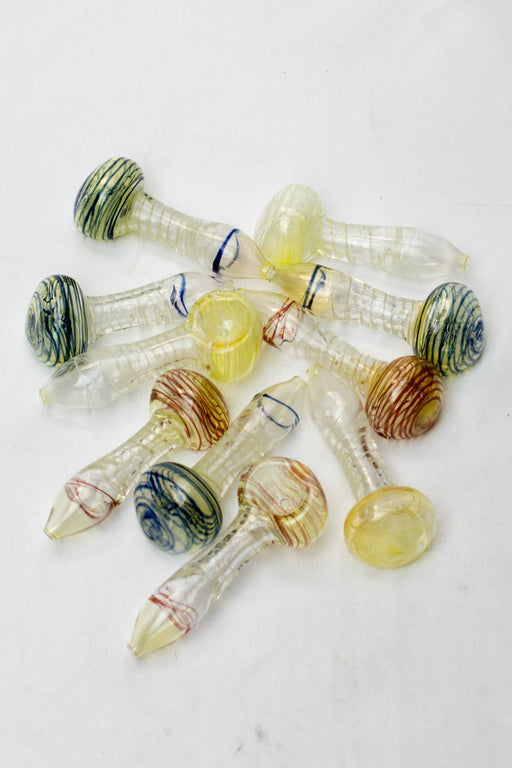 3" glass 7143 hand pipe - Pack of 10- - One Wholesale